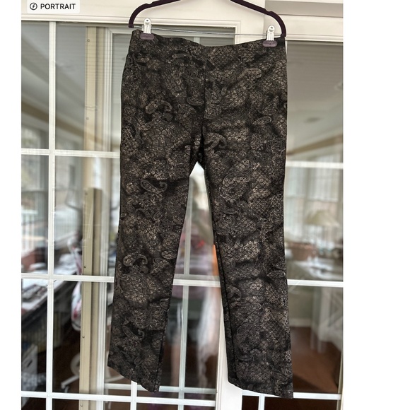 Insight New York EUC Straight Leg Pants Black Metallic Paisley - Picture 1 of 7